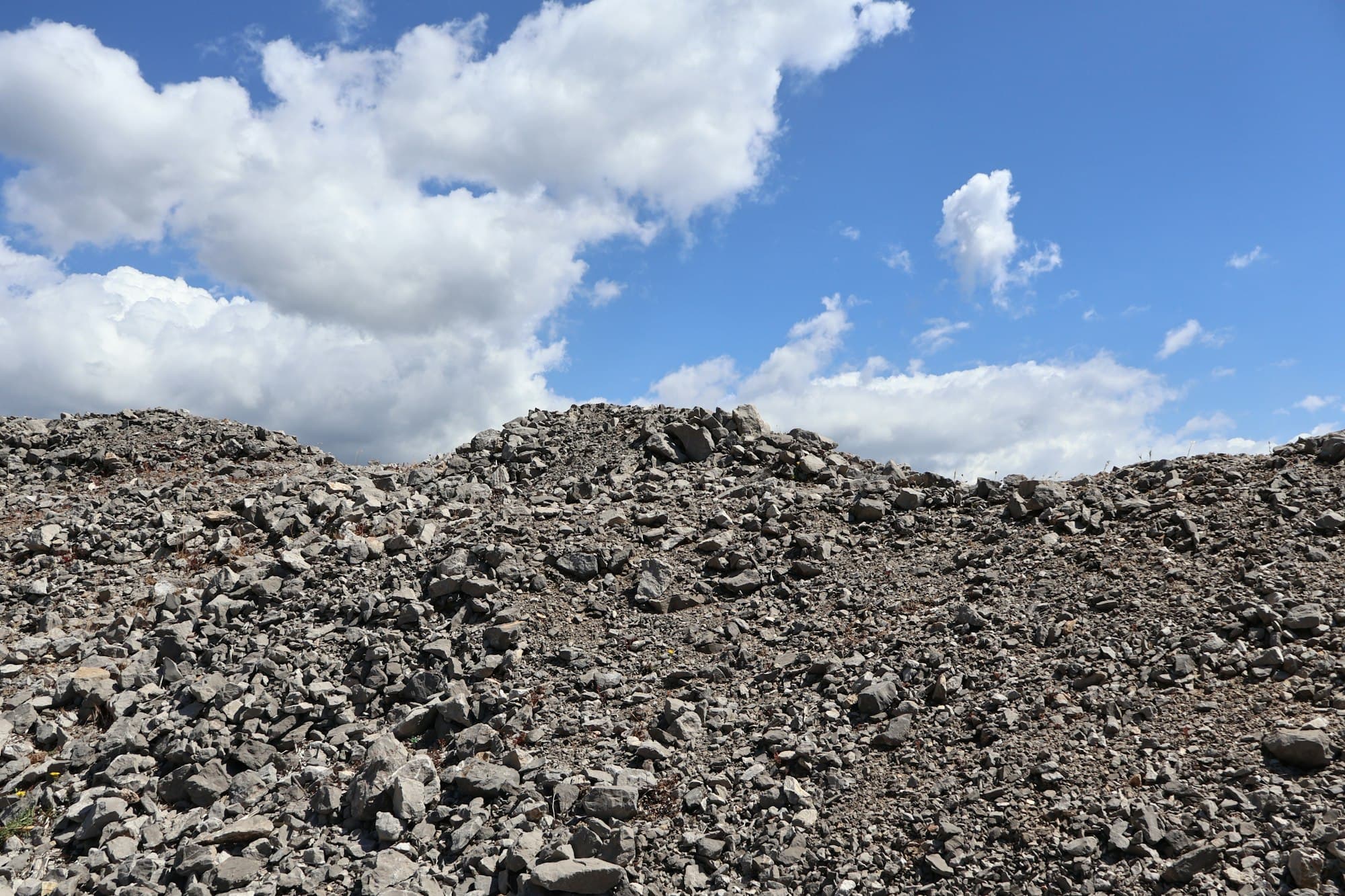 Bulk industrial material stockpile at a Mintech Process supply yard